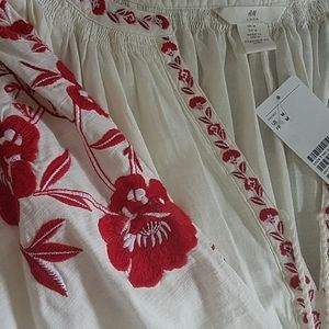 Embroidered midi dress - H&M